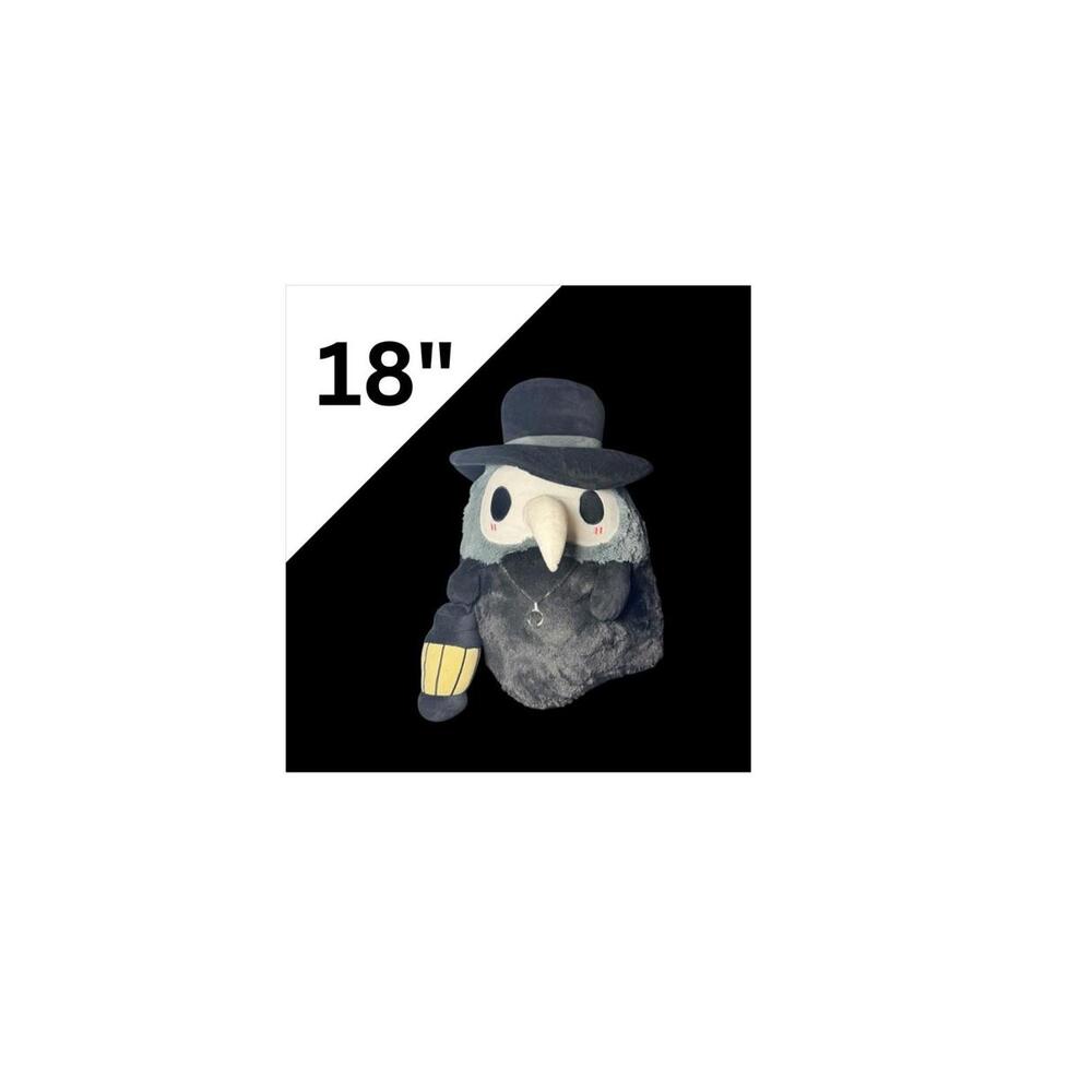 18" Squishable Plague Doctor Plush Black Hat Lantern Gothic Raven Toy